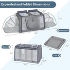 Cat Carrier for 2 Cats – Large Expandable Soft-Sided Pet Travel Carrier, Dual Compartments, Privacy Protection, Dog Carrier for Small/Medium Dogs, Home & Outdoor Use