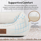 Rectangle Dog Bed for Large Medium Pets Indoor Outdoor with Removable Mat,Machine Washable Sleeping Sofa Non-Slip Bottom Soft Puppy Bed Durable Orthopedic Calming Pet Cuddler(Medium, Cream)