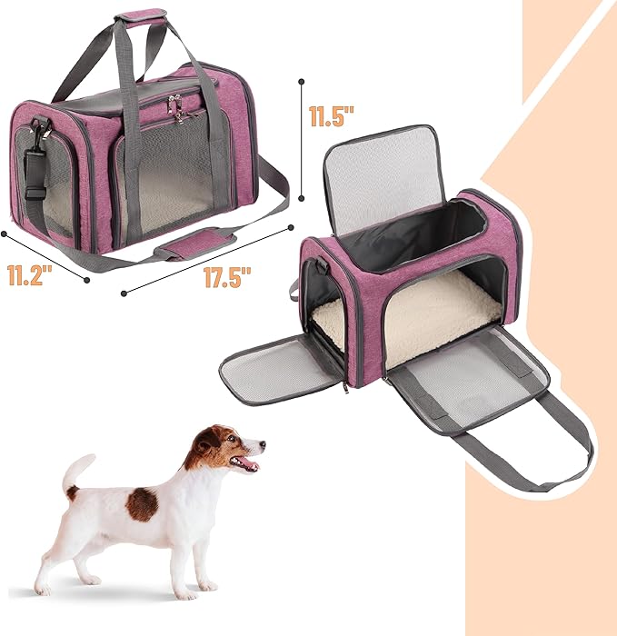 Mr. Pen- Pet Carrier, Pink, Soft-Sided Cat & Dog Carrier, Bag for Travel