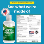 Plant-Based Liquid Glucosamine for Dogs, 1600mg Joint Support with Chondroitin, MSM & Omega 3-6-9, Shellfish-Free Dog Arthritis Supplement for Mobility & Flexibility, Made in USA, 32 oz
