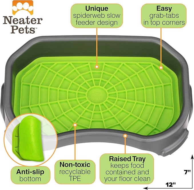 Neater Pet Brands - Pets - Neat-LIK Pad with Mess-Proof Tray Keeps Floors Clean