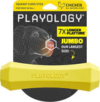 Playology Dog Toys | Durable Squeaky Chew Stick for Dogs | Jumbo Chicken Scented Toy - Easy to Clean and Made from Non Toxic Materials