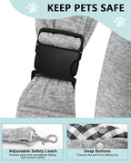 Dog Carrier Sling for Small Dogs and Cats(0 to 12 lbs), Puppy Sling Carrier with Adjustable Strap, Travel Safety Harness, Hands-Free Pet Carring Holder Travel Bag for Outdoor, Gray