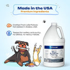 Life Line Pet Nutrition Wild Alaskan Fish Oil for Dogs and Cats 128oz – Omega 3 Fish Oil Supplement for Skin & Coat, Brain, Eye & Heart Health