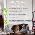 ALZOO Natural Flea & Tick Dog Collar - Helps Repel Fleas, Ticks & Mosquitoes - 100% Plant-Based Active Ingredients - Waterproof - Up to 4 Months Protection - Medium-Sized Dogs: 16-40 lbs - Pack of 3