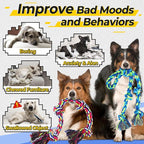 Heavy Duty Dog Rope Toys for Aggressive Chewers, Tough Tug of War Dog Toys for Large, Medium & Small Dogs – 5 Pack Including 2 Ropes & 3 Supplies