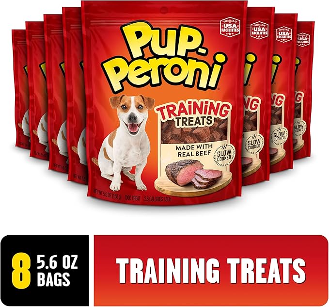 Pup-Peroni Training Dog Treats, Original Beef Flavor, 5.6 Ounce (Pack of 8), Made with Real Beef, Bite Size Rewards