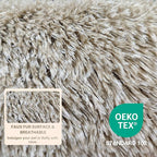 Calming Dog Bed Cat Bed Medium Size Dog - Donut Washable Medium Pet Bed, Warm Kitten Nest 24 inches Anti-Slip Round Fluffy Plush Faux Fur Cat Bed, Fits up to 25 lbs Pets, (Premium Brown)