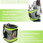 Kritter Planet Pet Carrier Backpack for Cats Dogs, Breathable Pet Backpack with 4 Mesh Window, Portable Pet Carrier for Camping