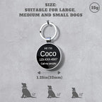 Dog Tags Personalized for Pets Custom Dog Tags Dog Name Tag QR Code Pet Tags Smart Pet ID Tags Free Online Pet Page Prevent Lost/Modifiable Colorful Paw Print