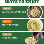 Wellix Dog&Cat Food Topper - Cat Grass Treats for Haiball Treament - Chicken Flavor Freeze Dried Cat Treats - Low Calorie Training Treats for Dogs&Cat 7.5oz