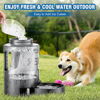 Dog Water Bottle Travel Bowl - 95oz Large Portable Dog Water Bowls Dispenser for Camping Essentials Hiking Traveling Beach Car Park Accessories, Leak Proof Pet Drinking Bottle Jug Bowls Dispenser