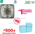 PUPIBOO Washable Pee Pads for Dogs and Cats - Super Absorbent Reusable Puppy Training Pads - 100% Waterproof, Leak-Proof & Non-Slip Whelping Pads for Pet Housebreaking