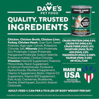 Dave's Pet Food Grain Free Wet Canned Cat Food Pate(Chicken), Made in USA Naturally Healthy, Wheat & Gluten-Free, 12.5 oz Cans (12 Pack)