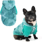BINGPET Tie Dye Dog Hoodie,Fleece Dog Sweatshirt Puppy Sweater with Leash Hole,Warm Dog Sweater Dog Winter Clothes with Pocket,Pet Outfit Dog Sweaters for Small Medium Dogs Boy and Girl (Blue,M)