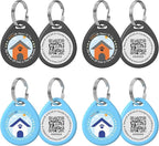 4 Pack Personalized Cat Tags,QR Code Pet ID Tags with Online Profile systerm,Editable Any Names and Phone numbles,2*Black&2*Blue,S