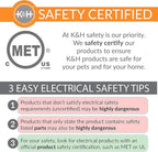 K&H Pet Products Heated Deluxe Lectro-Soft Outdoor Dog Bed with Bolster, Orthopedic Warming Pet Pad, Outdoor Heated Pad for Pets, Heated Outside Dog and Cat Bed, Chocolate/Tan Small 19.5x23in