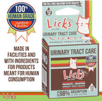 Licks Pill-Free Cat Urinary Tract Care - Cat UTI Care and Prevention Gel Packets - Urinary Tract Infection Supplement for Cats - Omega 3 Fish Oil and L-Lysine Supplement - Gel Packets - 10 Use