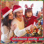 10Pcs Santa hats bulk, Christmas Hat bulk for Adults, Gorros De Navidad for women and men, Classic Plush Fluffy for Xmas New Year Party Decorations