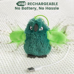 Gardner Pet Cat Toys Flapping Bird (No Flying),Touch Activated with Realistic Flapping Wings and Chirping Bird,Hangable Flying Kitten Interactive Toy,USB Rechargeable Indoor Kitty Exercise Toys,Green