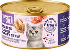 YOUR PET'S KITCHEN Canned Wet Cat Food, Roasted Flavor Turkey Stew - 3 oz Cans (Pack of 24), Made in The USA with Real Turkey