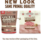 Primal Freeze Dried Raw Dog Food Nuggets, Pork, Complete & Balanced Meal, Also Use as Topper or Treat, Premium, Healthy, Grain Free, High Protein Raw Dog Food, 14 oz