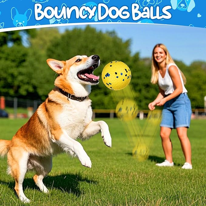 BABORUI E-TPU Dog Balls for Aggressive Chewers, Durable Dog Toy Floating Balls, Indestructible Fetch Ball for Large Medium Small Dogs, Interactive Bouncy Tennis Ball for Water Play & Teeth Cleaning