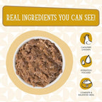 Weruva Cats in The Kitchen, Goldie Lox with Chicken & Salmon Au Jus Cat Food, 3.2oz Can (Pack of 24)