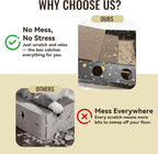 3 Packs in 1 Cat Scratch Pad – Cat Scratcher Cardboard to Protect Furniture,Each Cat Scratching Board with 2 Corrugated Cardboard Pads & Playful Bell