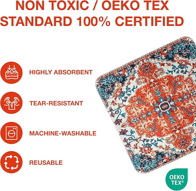 PUPIBOO Washable Pee Pads for Dogs and Cats - Super Absorbent Reusable Puppy Training Pads - 100% Waterproof, Leak-Proof & Non-Slip Whelping Pads for Pet Housebreaking