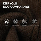 IECOii Dachshund Sweater,Turtleneck Dog Sweater for Small Medium Dogs Girl Boy,Stretchy & Breathable,Warm Knitted Pullover Coat,High Neck Knitwear for Cold Weather Indoor & Outdoor Wear (Brown, M)