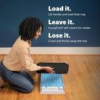 PetSafe ScoopFree Crystal Pro Self-Cleaning Cat Litter Box System – Enclosed Front-Entry – Advanced Odor Control – Includes 1 Disposable Crystal Litter Tray – Black (ZAL00-18159)