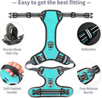 HEELE Dog Harness Dog Harness Small Dog No Pull Harness wiht Soft Handle Reflective Harness Adjustable, Turquoise, XS