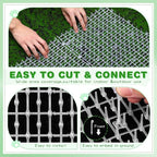 Sanwuta 2 Pcs 26.3 ft Cat Spike Mat Outdoor Cat Deterrent Mat with Spikes Prickle Strips Indoor Dog Digging Deterrent Anti Network Spikes with 10 Staples for Garden Fence(White)