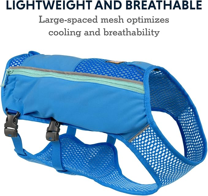 Ruffwear, Trail Runner Running Vest, with Hydration Bladder, Blue Pool, X-Small