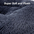 MIXJOY Orthopedic Dog Bed Comfortable Donut Cuddler Round Dog Bed Ultra Soft Washable Dog and Cat Cushion Bed (20''/23''/30''/36'') (36''x36'', Grey-Blue)