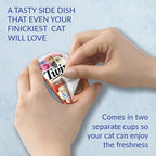 INABA Twins for Cats, Side Dish/Topper Cups, 1.23 Ounces per Serving, 16 Servings, Chicken Recipe