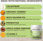 VetPro Advanced Allergy and Itch Support for Dogs - Supports Seasonal Allergies, Itchy Skin, & Immunity - Enhanced with Salmon Oil, Probiotics & Colostrum for Allergies, Immune Support, & Gut Health