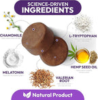 Advanced Melatonin for Dogs - 170 Dog Melatonin Calming Chews for Small and Large Dogs - Natural Hemp Dog Sleep Aid, Puppy Sleeping Pills, Anxiety, Stress, Separation, Barking, Fireworks - Made in USA