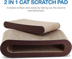 FluffyDream 2in1 Cat Scratcher Cardboard Lounge Bed, Cat Scratching Board, Durable Board Pads Prevents Furniture Damage