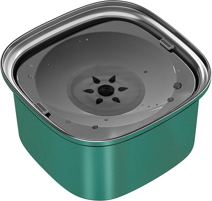 UPSKY 3L Dog Water Bowl 101oz Stainless Steel Dog Bowl No Spill Large Capacity Dog Food Water Bowl Slow Water Feeder, Spill Proof Pet Water Dispenser Vehicle Carried Travel Water Bowl for Dogs, Cats