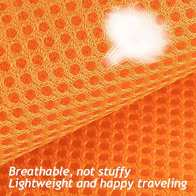 shudyear Summer cat Chest Harness and Leash, Anti-Escape Adjustable Soft mesh cat Leash and Chest Harness Set for All Types of Cats cat Vests (Size M, Orange)