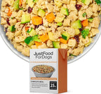 JustFoodForDogs Pantry Fresh Wet Dog Food Complete Meal or Dog Food Topper, Turkey & Whole Wheat Macaroni Human Grade Dog Food Recipe - 12.5 oz (Pack of 12)