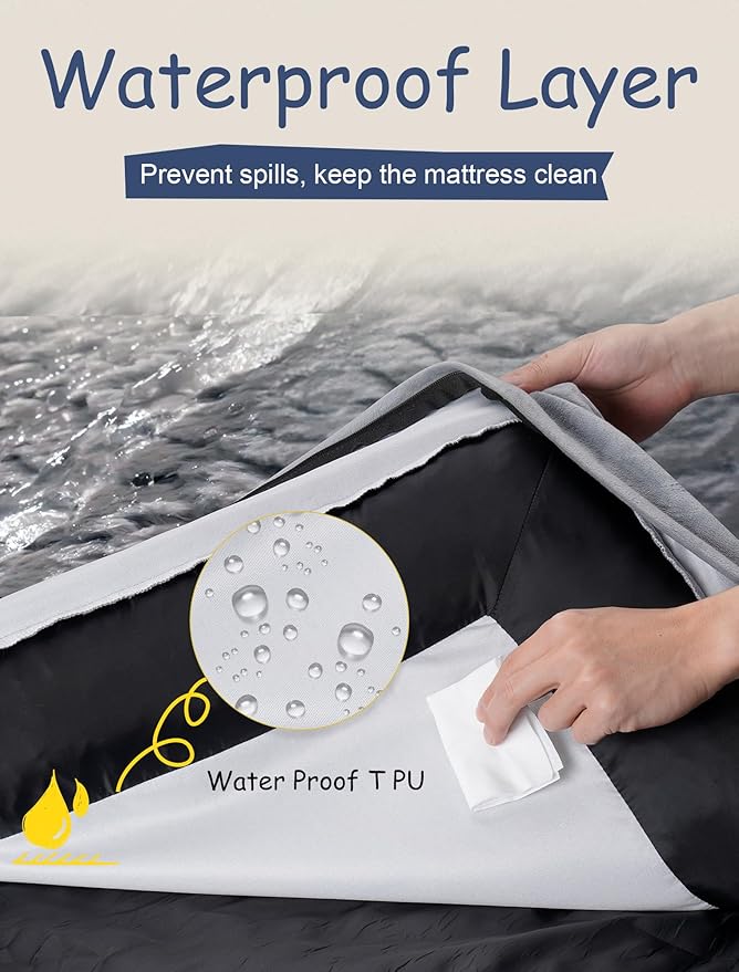 Orthopedic Dog Bed for Large Size Dogs, Waterproof Dog Beds with 4-Sides Removable Bolster, Large Pet Beds Non-Slip Bottom Pet Couch with Removable Washable Cover, Gray