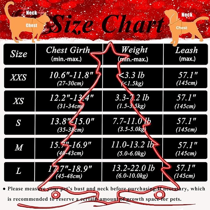 Cat Leash and Harness Set,Breathable Dog Harness,Pet Harness,Adjustable Mesh cat Harness and Leash Escape Proof for Puppy Cat Rabbit (Black, L)