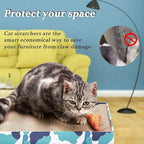 PEEKAB Cat Scratcher Cardboard Reversible Scratching Board Kitty Corrugated Scratching Pad Bed Catnip Included XXL 3PCS