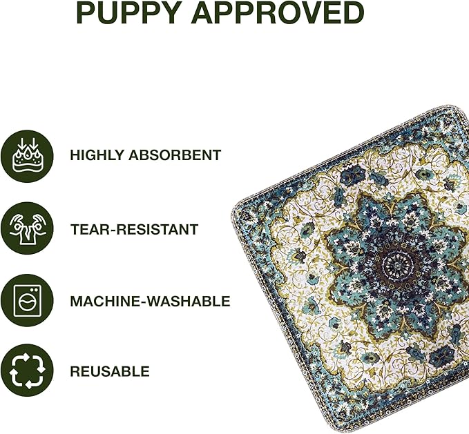 PUPIBOO Washable Pee Pads for Dogs and Cats - Super Absorbent Reusable Puppy Training Pads - 100% Waterproof, Leak-Proof & Non-Slip Whelping Pads for Pet Housebreaking