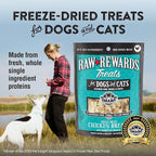 Northwest Naturals Raw Rewards Freeze-Dried Chicken Breast Treats for Dogs and Cats - Bite-Sized Pieces - Healthy, 1 Ingredient, Human Grade Pet Food, Natural, Proudly Made in USA, 10 Oz (Pack of 3)