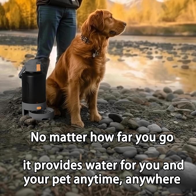 50oz Leakproof Dog Water Bottle for Hiking & Camping with Pet Sharing Technology - Dual Hydration Zones, Portable Dog Water Bottle, Travel Accessories for Humans and Pets, BPA Free, White