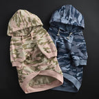 Rocky – The Orginal Lightweight Hooded TEE 100% Organic Cotton Dog Hoodie Pet Coat Sweater for Small, Medium, Large Dogs, Navy Camo, Medium